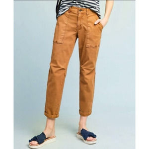 Anthropologie Women's Brown The Wanderer Linen Blend Pant. Size 30